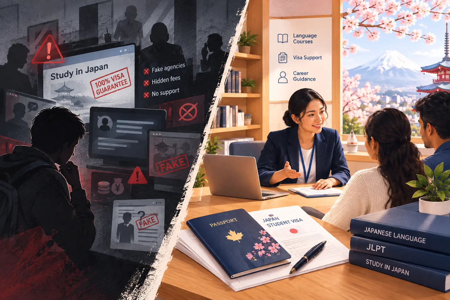 Momiji Academy Blog article on Spotting Fake Japan Student Visa Agents in Sri Lanka